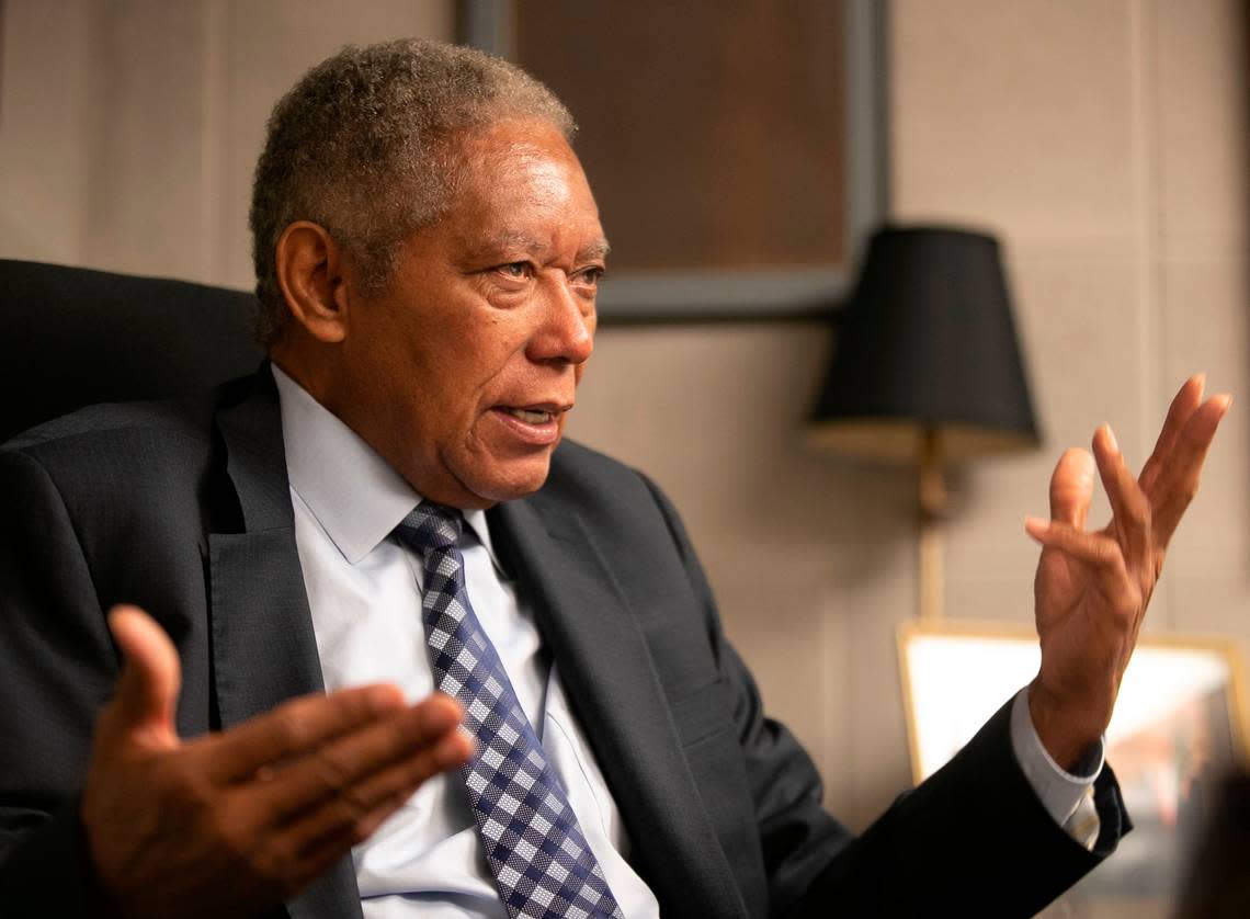 Senator Dan Blue, photographed during an interview in his office at the North Carolina General Assembly on Tuesday, September 20, 2022 in Raleigh, N.C. Robert Willett/rwillett@newsobserver.com