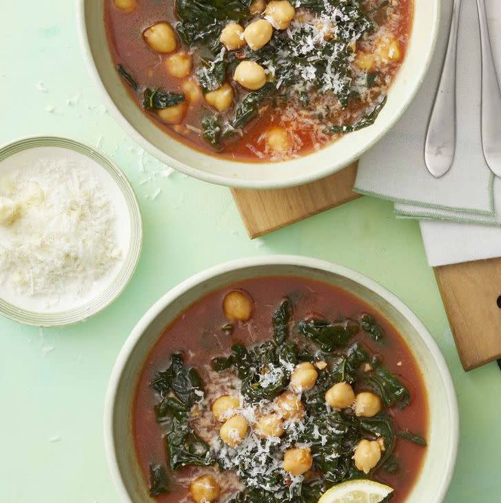 6) Kale and Chickpea Soup