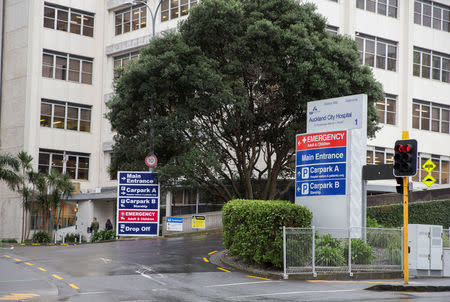 A view of Auckland City Hospital in New Zealand, where New Zealand Prime Minister Jacinda Ardern was admitted into early on Thursday for the birth of her first child, June 21, 2018. REUTERS/Peter Meecham