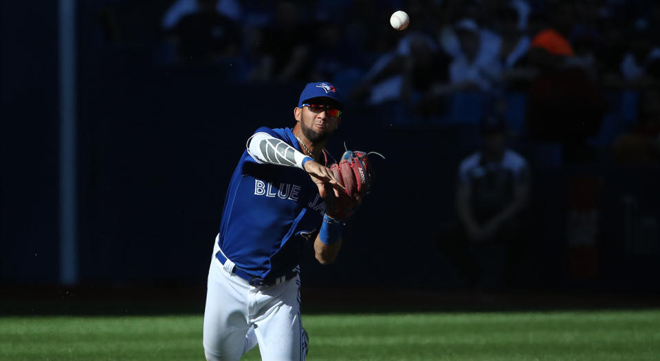 Lourdes Gurriel Jr. is getting a shot to prove himself as an everyday player. (Photo by Tom Szczerbowski/Getty Images)