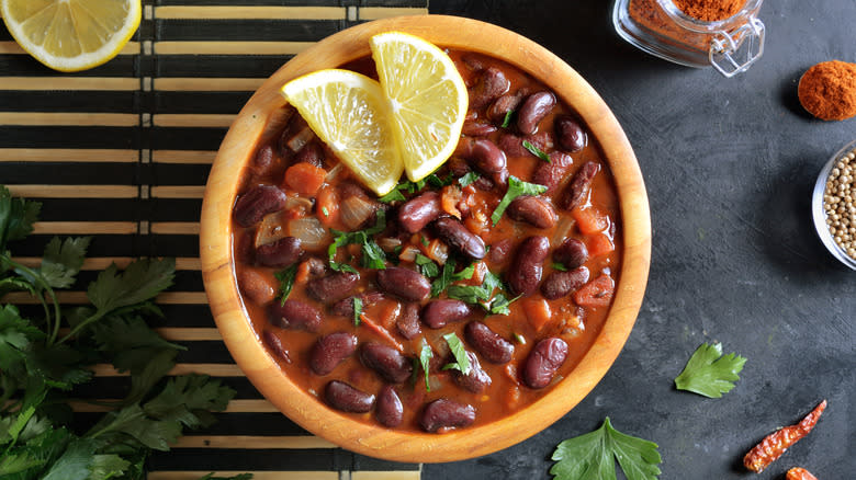 Bowl of rajma masala