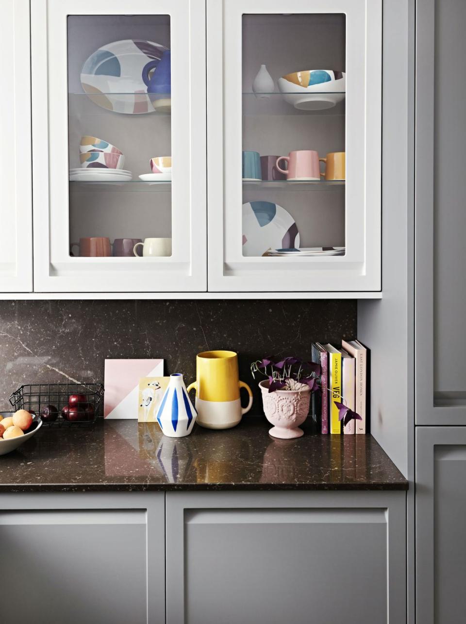 Small kitchens: use glass-fronted cabinets