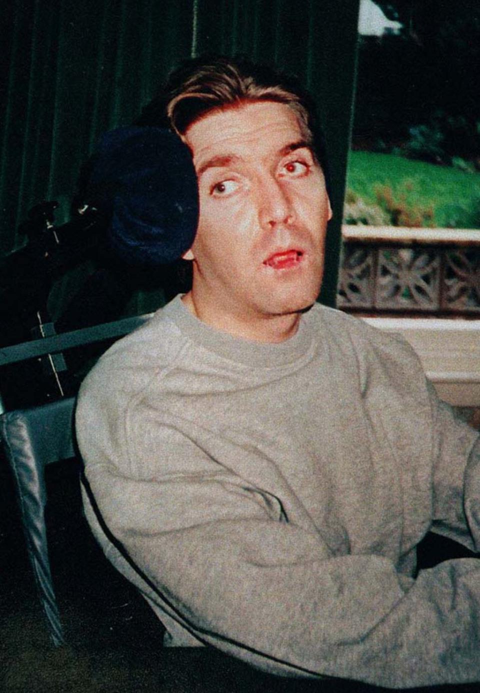 Andrew Devine (then aged 30) after emerging from an eight-year vegetative state following the Hillsborough disaster (Family handout/PA) (PA Media)