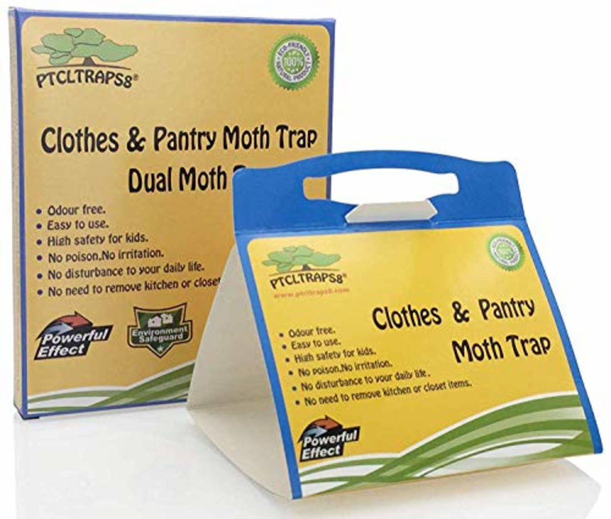 Dual Moth Traps for Clothes and Pantry Highly Effective All-Around Moth Traps,Pro Cloest Essentials Get Rid of Wool Moths with Natural Safe and Odor-Free Dual Premium Pheromone (AMAZON)