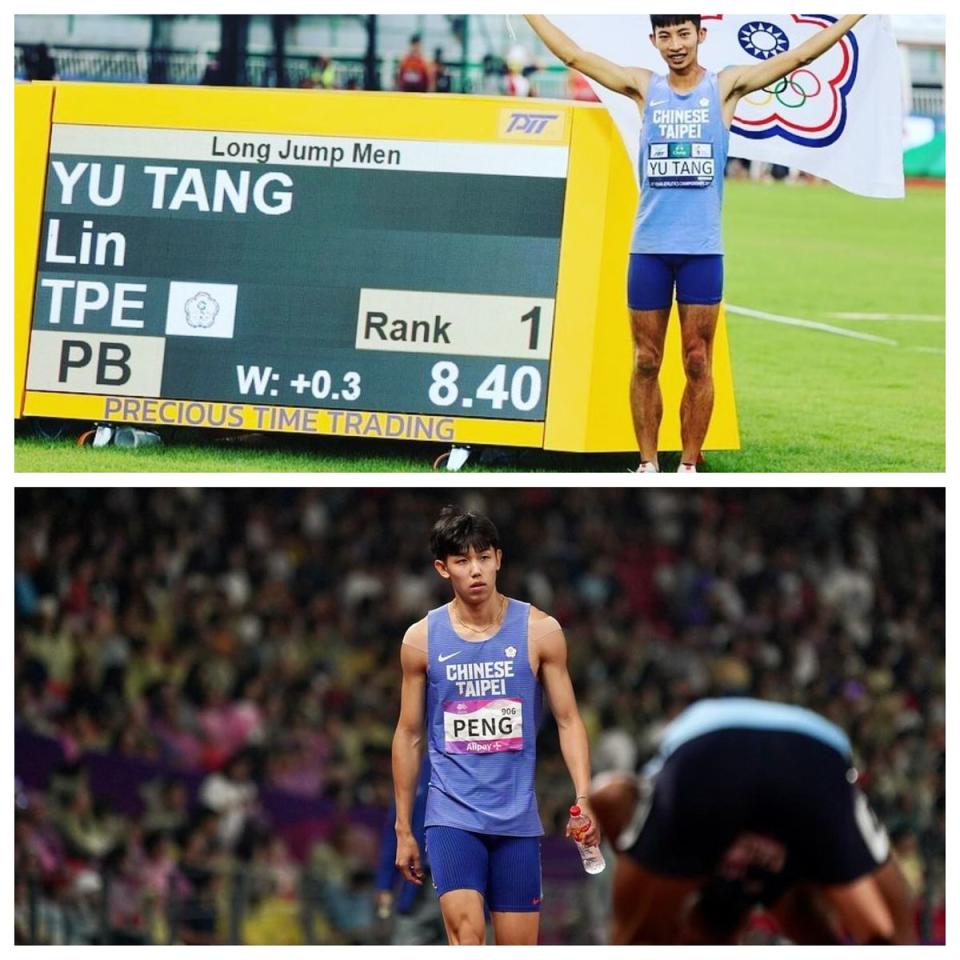 跳遠好手林昱堂，在去年泰國亞錦賽決賽中上演「驚天一躍」，以8公尺40的成績摘金、打破維持30年的全國紀錄【圖片來源：Instagram @yutang__0511 @my___0610】