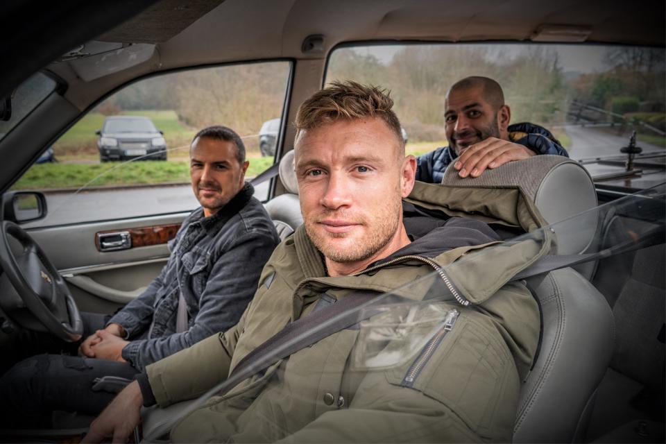 New line-up: Freddie Flintoff and Paddy McGuinness join Chris Harris (BBC Studios/Lee Brimble)