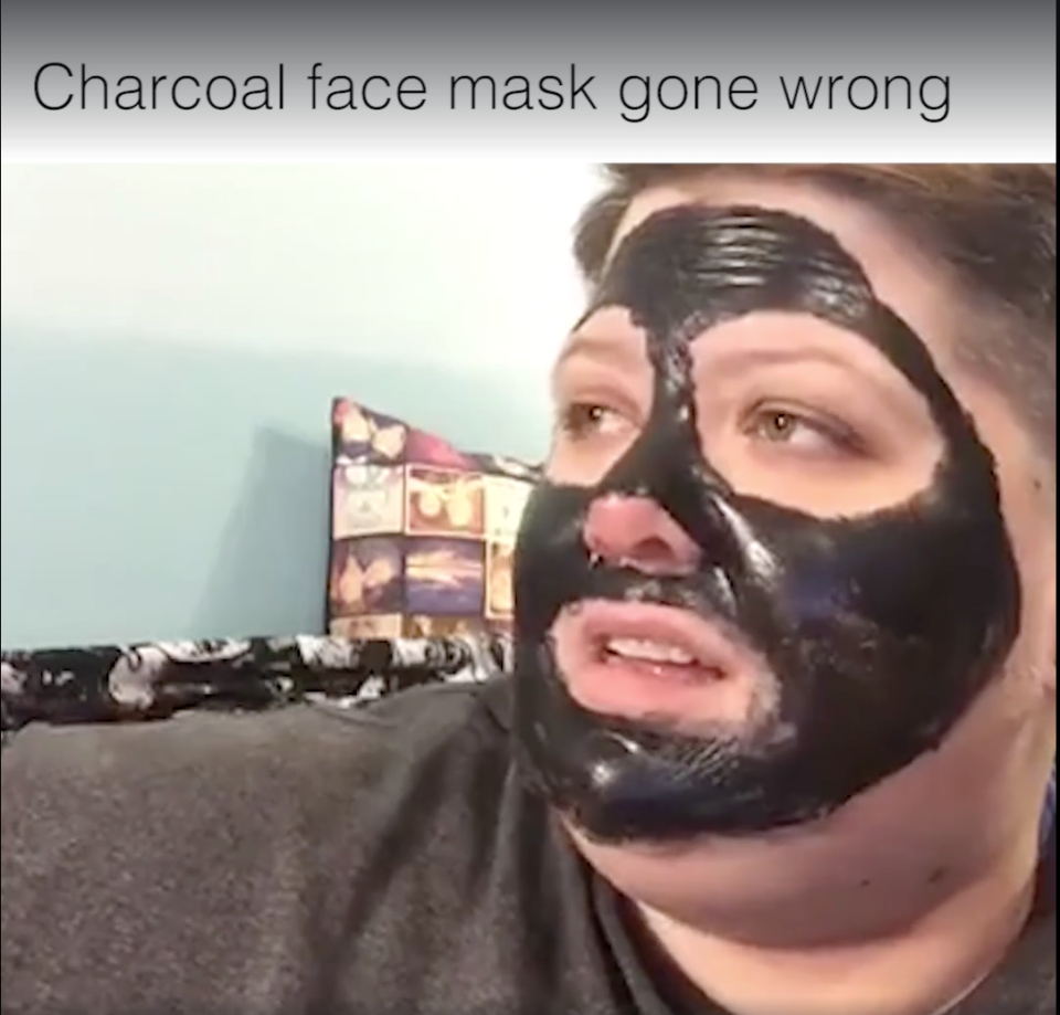 Viral Video of Woman Off Charcoal Face