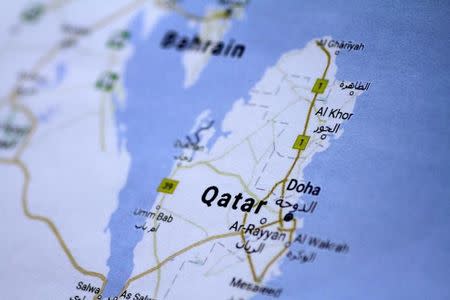 A map of Qatar is seen in this picture illustration June 5, 2017. REUTERS/Thomas White/Illustration