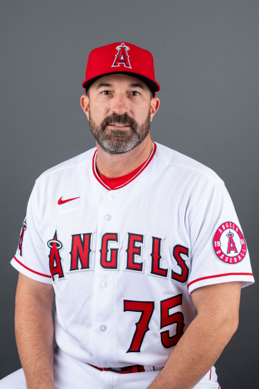 TEMPE, ARIZONA - FEBRUARY 18: Pitching coach Mickey Callaway #75 poses for a photo during.