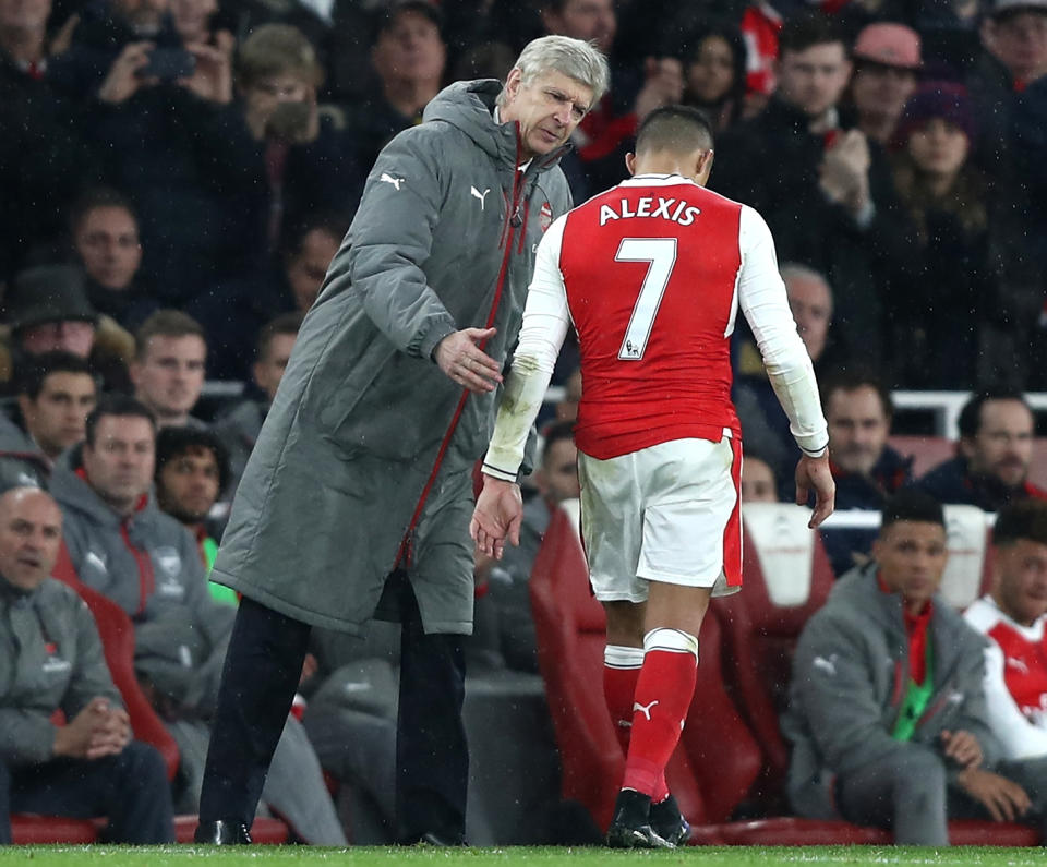 Arsene Wenger will still have Alexis Sanchez in his squad, but only physically, not in spirit. (Getty)