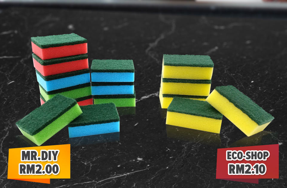 Stock up on sponges from as low as RM2 at MR.DIY.