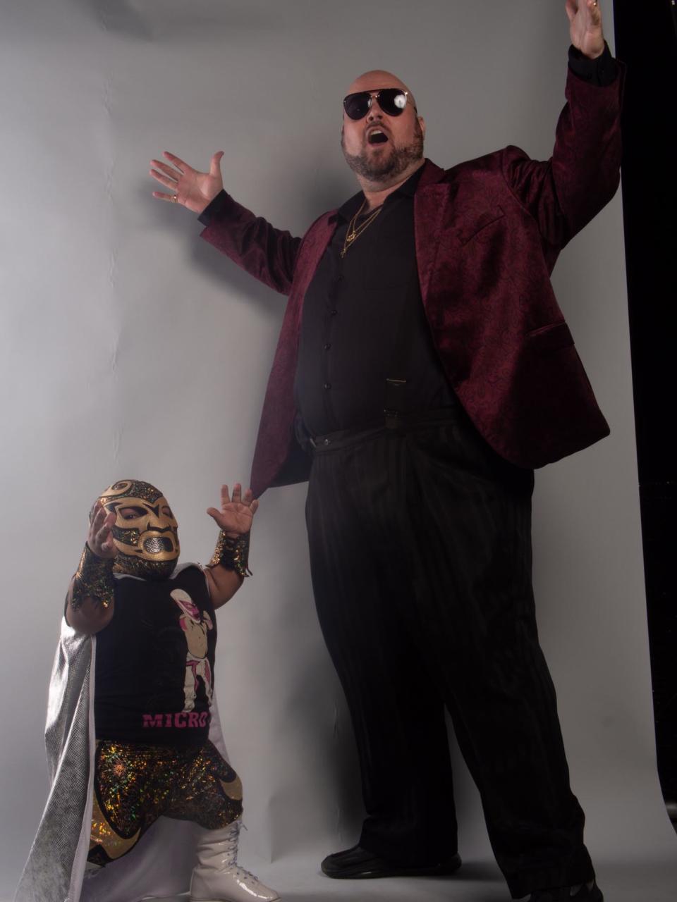 <br>GN’R superfan, former wrestling villain and current COO of Major League Wrestling Jared St. Laurent, a.k.a. Mister Saint Laurent, or just “MSL” (right)