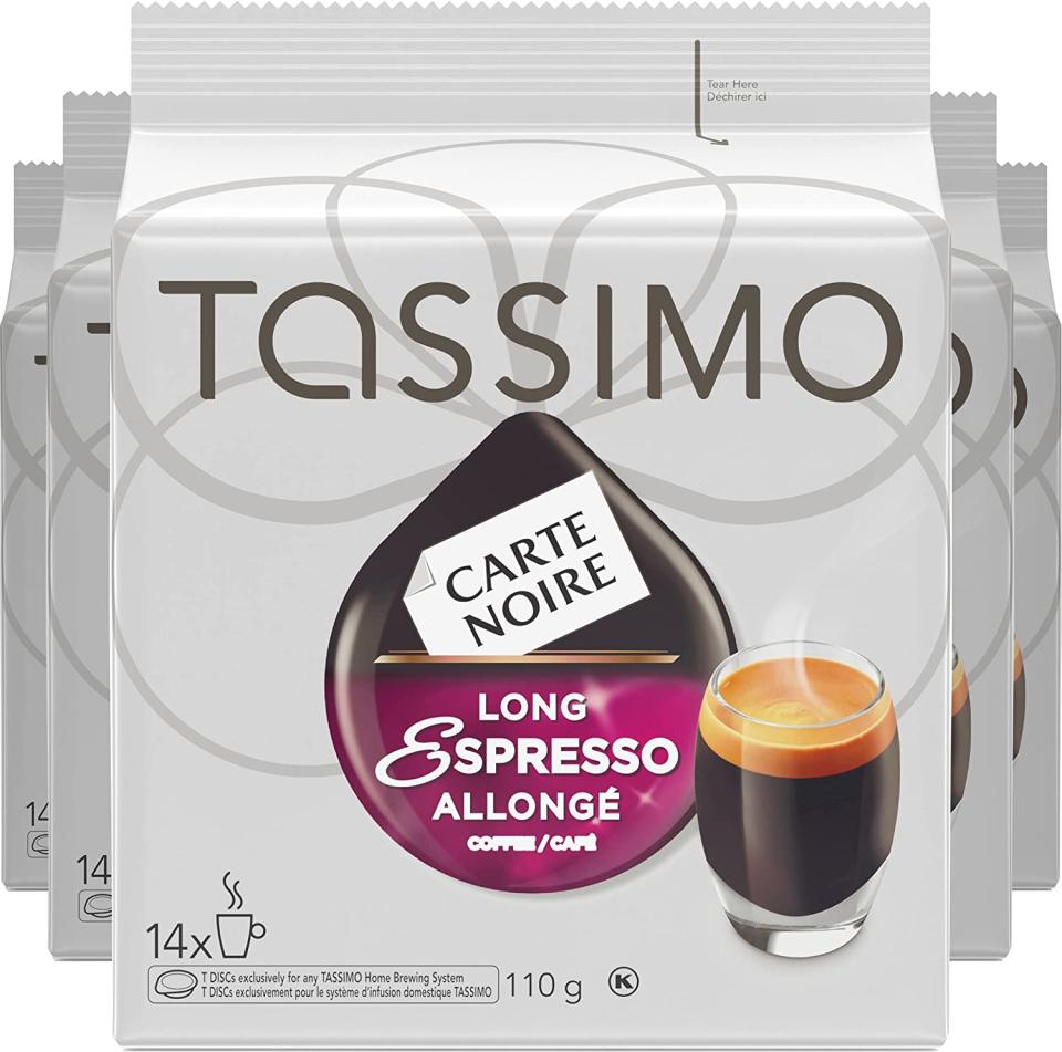 Tassimo Carte Noire Long Espresso Single Serve T-Discs. Image via Amazon.