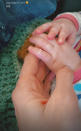 <p>Hadid shared a sweet shot of Khai holding onto her hand after nap time on Instagram Story. </p>