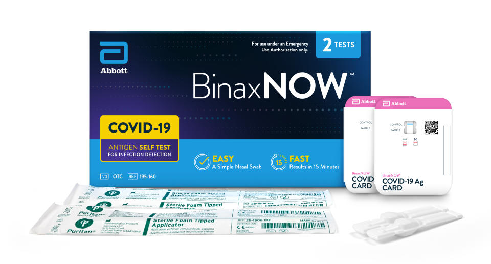 binax now covid tests at home