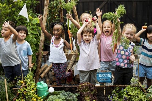 <span class="caption">Research shows children are five times more likely to eat salad when they have grown it themselves.</span> <span class="attribution"><span class="source">Rawpixel.com/Shutterstock</span></span>