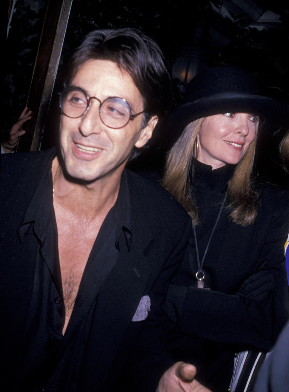 Al Pacino and Diane Keaton arrive at the "Sea of Love" premiere party on September 12, 1989