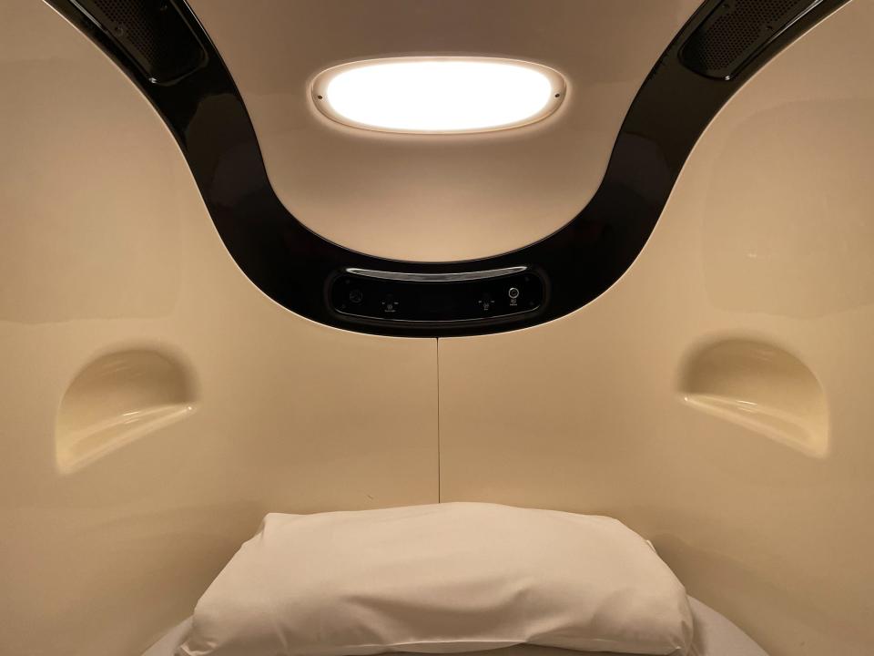 Nine Hours Capsule Hotel at the Narita Airport in Japan, Monica Humphries, “I spent $60 for a capsule stay in Tokyo’s airport to be steps away from my terminal.”