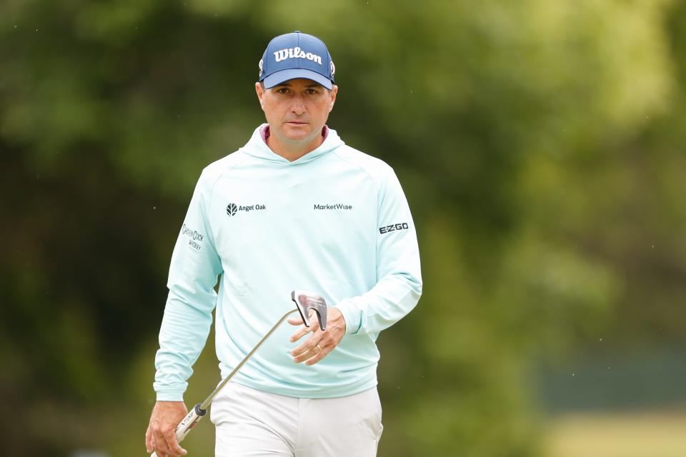 Kevin Kisner of the United States walks on the seventh green during a practice round prior to the Texas Children's Houston Open at Memorial Park Golf Course on March 27, 2024 in Houston, Texas. (Photo by Raj Mehta/Getty Images)