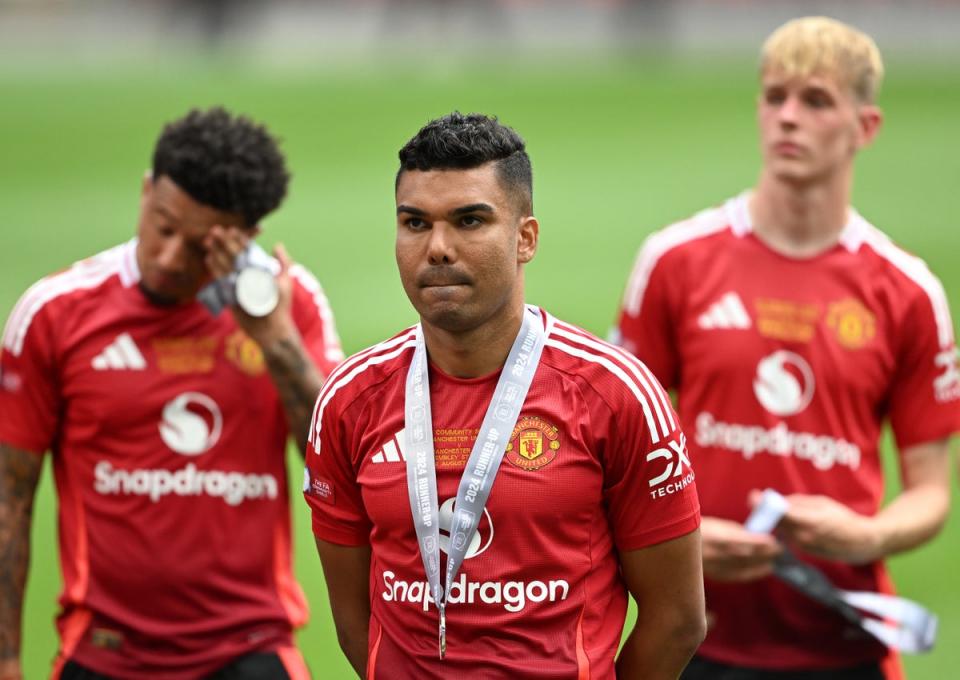 Manchester United lost at Wembley but may have discovered how best to utilise Casemiro’s talents (The FA via Getty)