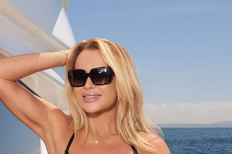 The Britain's Got Talent judge flaunted her sensational figure in a tiny black bikini