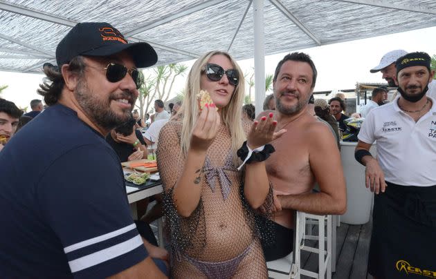 Il segretario federale della Lega, Matteo Salvini, al Papeete Beach di Milano Marittima, 01 agosto 2021.
ANSA/STEFANO CAVICCHI (Photo: STEFANO CAVICCHI/ANSA)