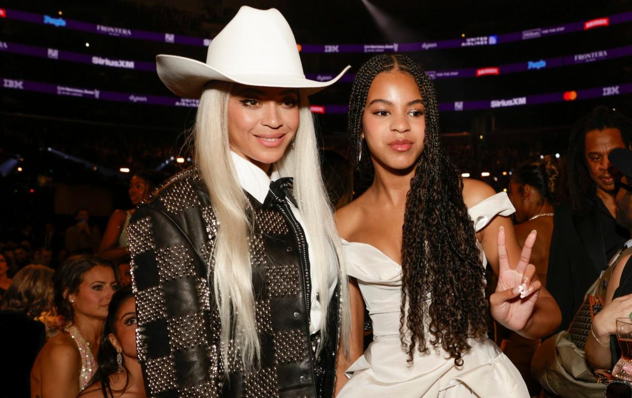 Beyoncé and Blue Ivy Carter at the Grammy Awards in Los Angeles in February