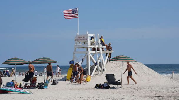 PHOTO: Sharks spotted in Long Island, New York City, led to the closure of several beaches in July 22, 2022. (Lokman Vural Elibol/Anadolu Agency via Getty Images, FILE)