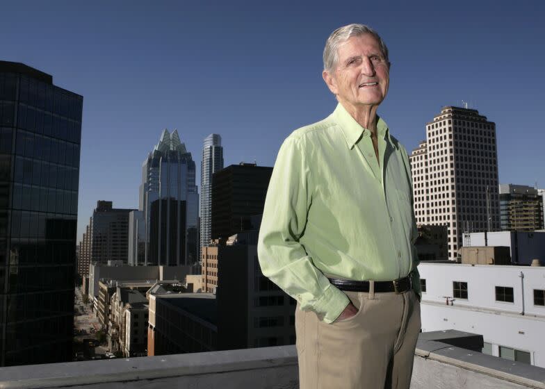 Attorney Harry M. Whittington on the roof of his office building in Austin, Texas.