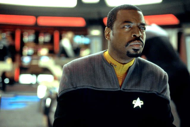<p>Cinematic/Alamy</p> LeVar Burton in 2002's 'Star Trek: Nemesis'