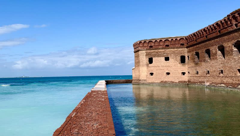 This is the walkway around Fort Jefferson at Dry Tortugas National Park off Key West, Florida, on Feb. 2, 2020.