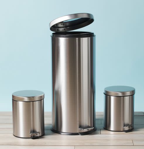 3-Pack Circle Kitchen Trash Cans