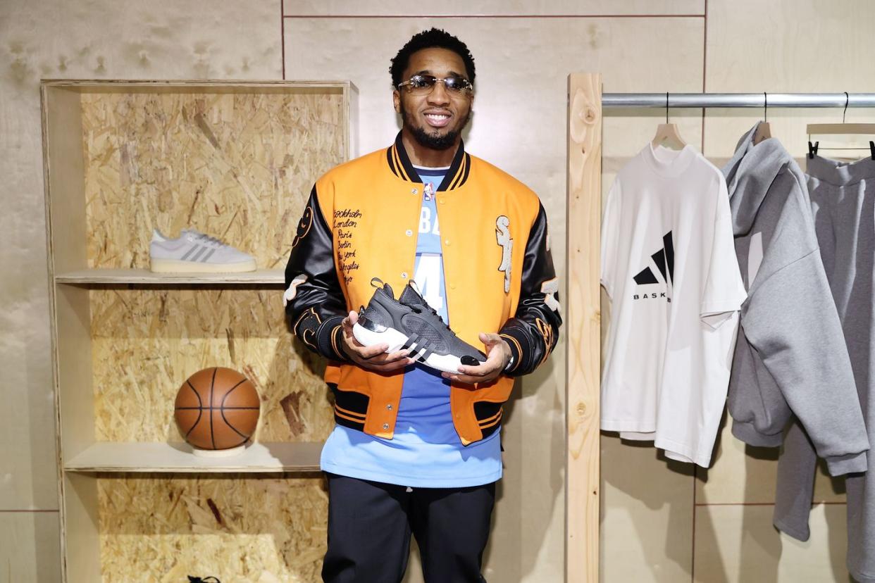 salt lake city, utah february 17 donovan mitchell attends the adidas basketball remember the why media event on february 17, 2023 in salt lake city, utah photo by mat haywardgetty images for adidas basketball