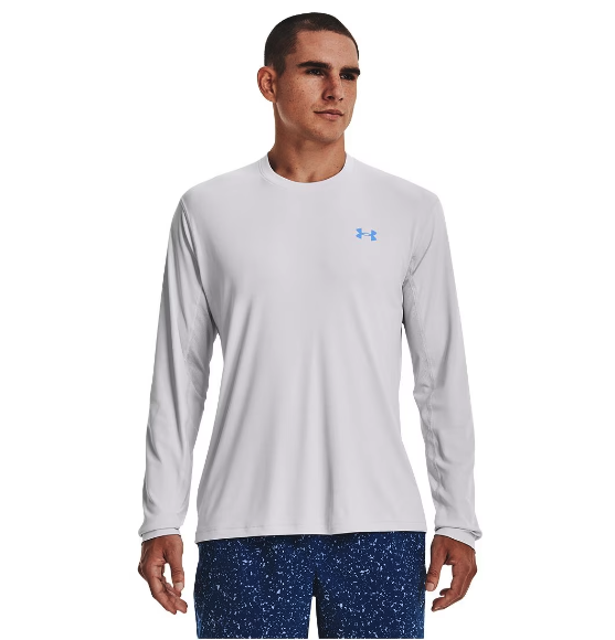 Under Armour Men's Iso-Chill Shorebreak Back Graphic Long Sleeve Shirt. Image via Sport Chek.