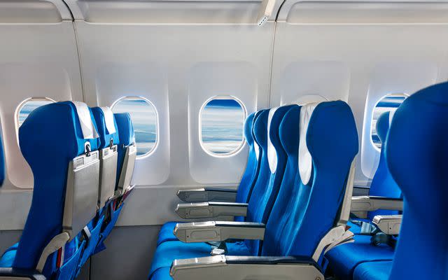 Stock image of airplane seats