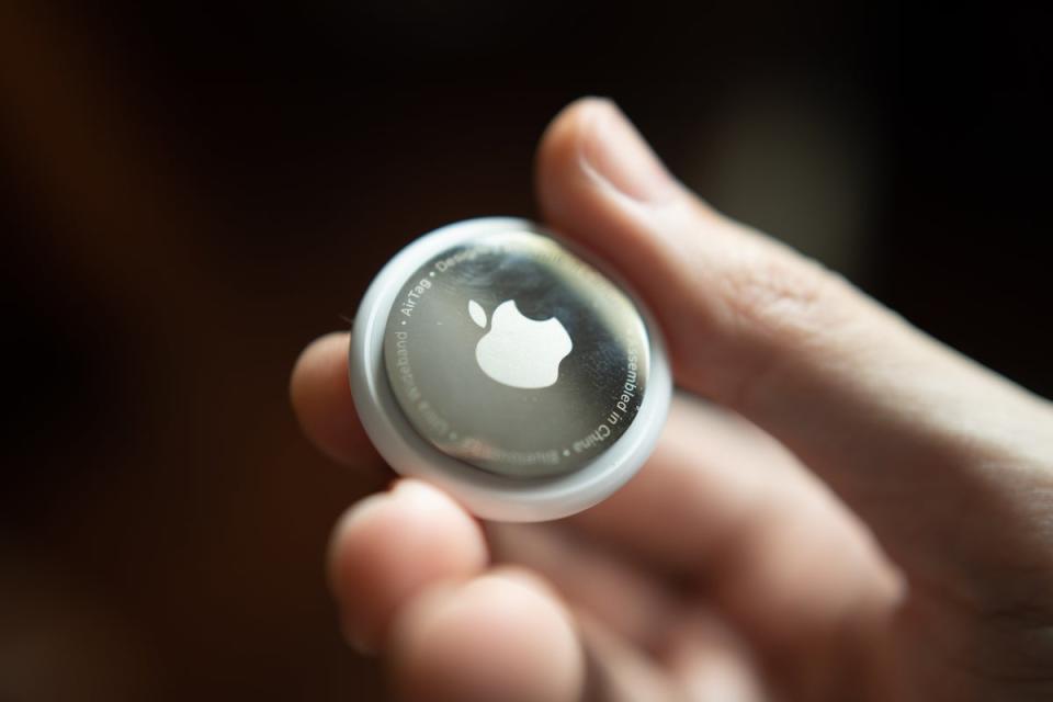 Apple AirTags are small trackers that can be attached to personal items and tracked on an Apple device (Getty Images)