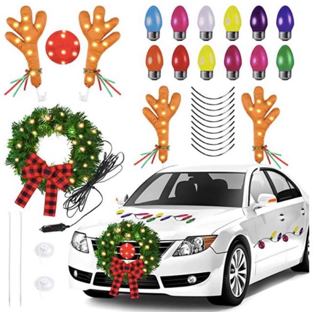 Car Decoration Set 3 Pieces Heart and Bows Car Decoration Car