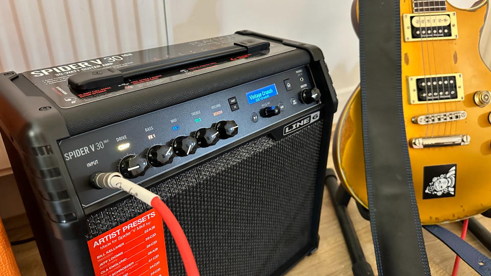 Line 6 Spider 30 next to an ESP EC