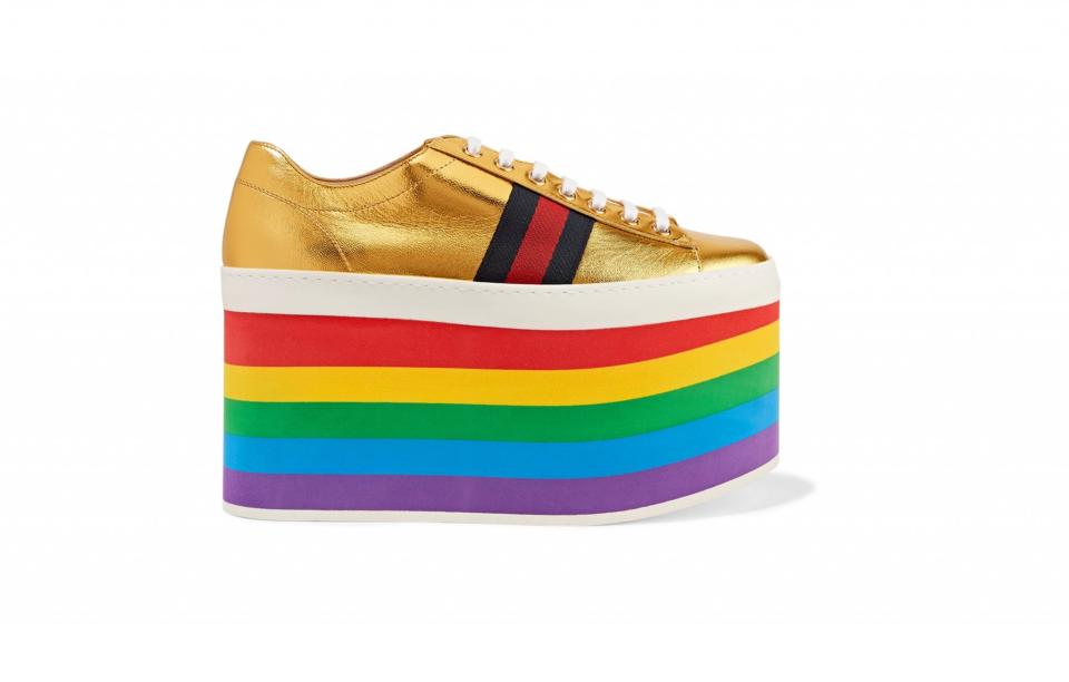 Gucci Metallic Platform Sneakers