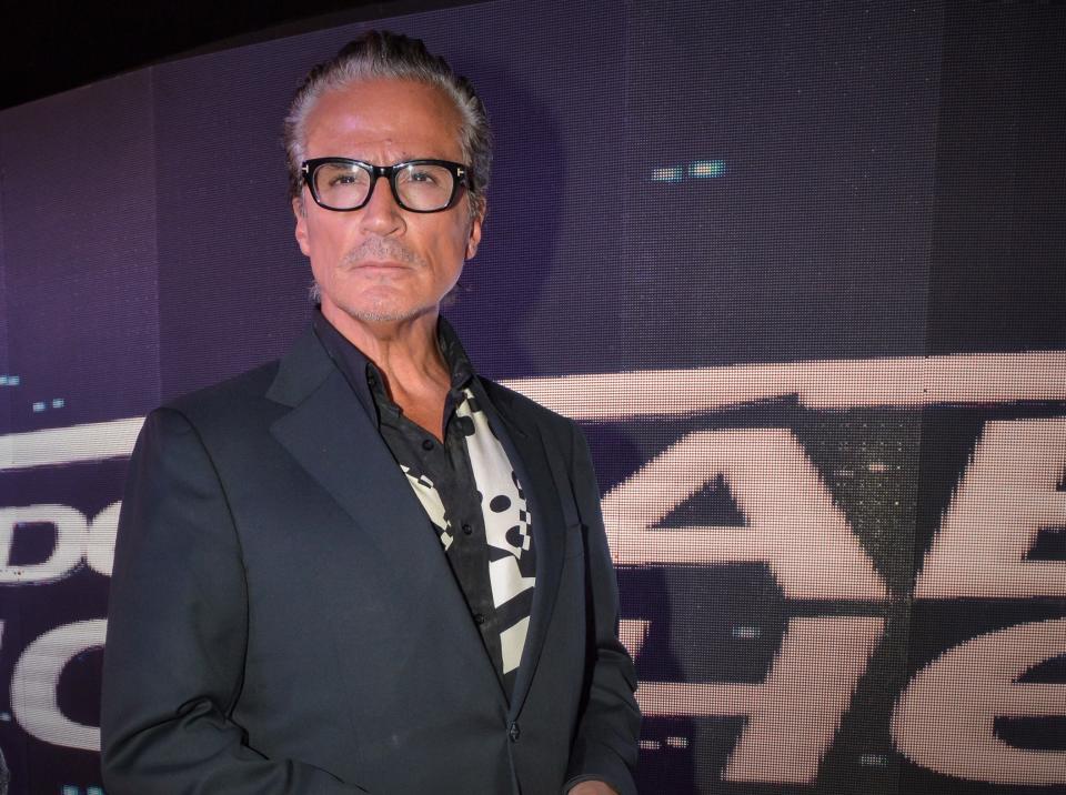 MEXICO CITY, MEXICO - FEBRUARY 27: Rene Casados poses for a photo during the 'Fiebre e sábado por la noche' ('Saturday Night Fever') red carpet at Centenario Theatre on February 27, 2020 in Mexico City, Mexico.   (Photo by Medios y Media/Getty Images)