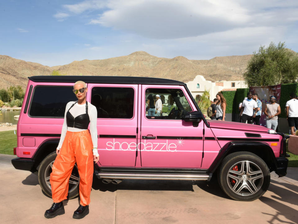 PALM SPRINGS, CA - APRIL 15:  worst dressed, Amber Rose attends ShoeDazzle's Dazzle in the Desert on April 15, 2018 in Palm Springs, California.  (Photo by Vivien Killilea/Getty Images for ShoeDazzle)