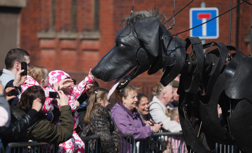 Giant Puppets Perform During The Titanic Sea Odyssey Giant Spectacular