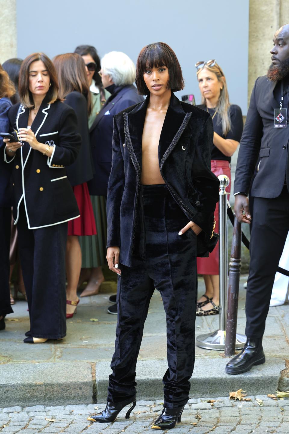 PARIS, FRANCE - JUNE 24: Sabrina Dhowre Elba attends the Schiaparelli Haute Couture Fall/Winter 2024-2025 show as part of Paris Fashion Week on June 24, 2024 in Paris, France. (Photo by Jacopo Raule/Getty Images)