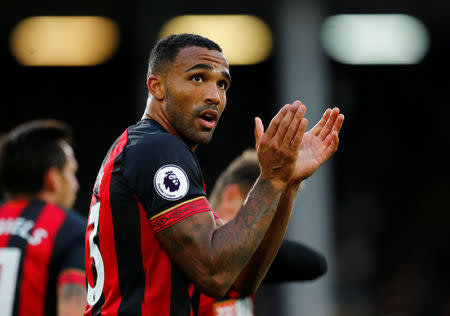 Soccer Football - Premier League - Fulham v AFC Bournemouth - Craven Cottage, London, Britain - October 27, 2018 Bournemouth's Callum Wilson applauds the fans after the match REUTERS/Eddie Keogh