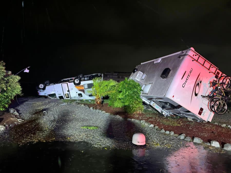 People trapped on France Road amid severe weather on Thursday, May 16, 2024. (Courtesy: New Orleans Fire Department)