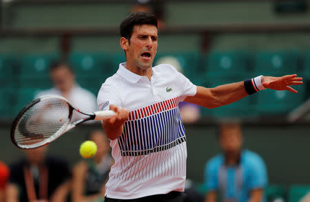 French Open - Roland Garros, Paris, France - 29/5/17 Serbia's Novak Djokovic in action during his first round match against Spain's Marcel Granollers Reuters / Gonzalo Fuentes