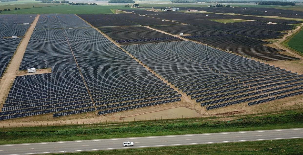 The Yellowbud Solar farm in Pickaway and Ross counties in Ohio. Some Ohio officials are sounding the alarm that there is not enough power generation in the state to meet future needs.