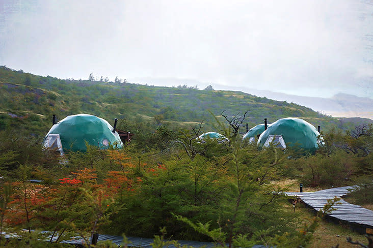 The geodesic domes of EcoCamp Patagonia. – Pictures by CK Lim