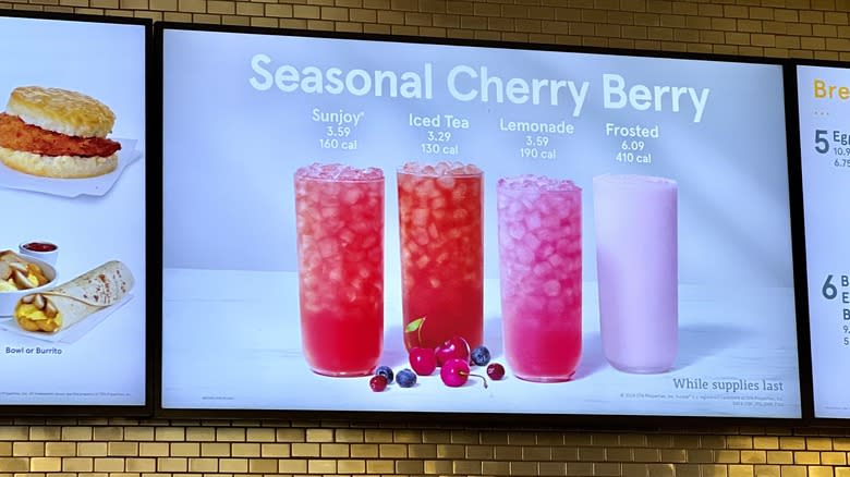 Chick-fil-A Cherry Berry drinks