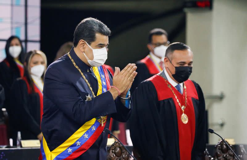 Venezuela's President Maduro attends ceremony marking opening of the new court term, in Caracas